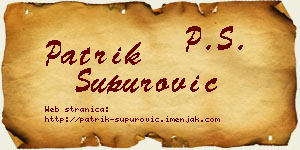 Patrik Supurović vizit kartica